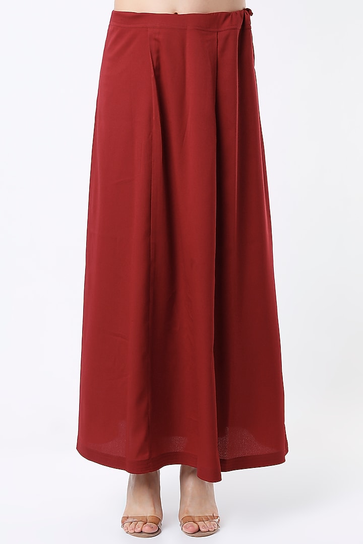 Maroon & Mustard Printed Festive Saree by Koai at Pernia's Pop Up Shop