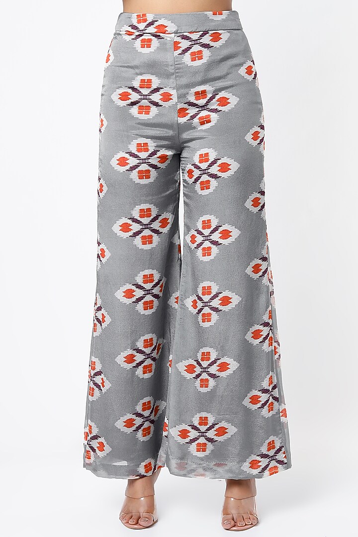 Grey & Blue Digital Printed Pants by Koai at Pernia's Pop Up Shop