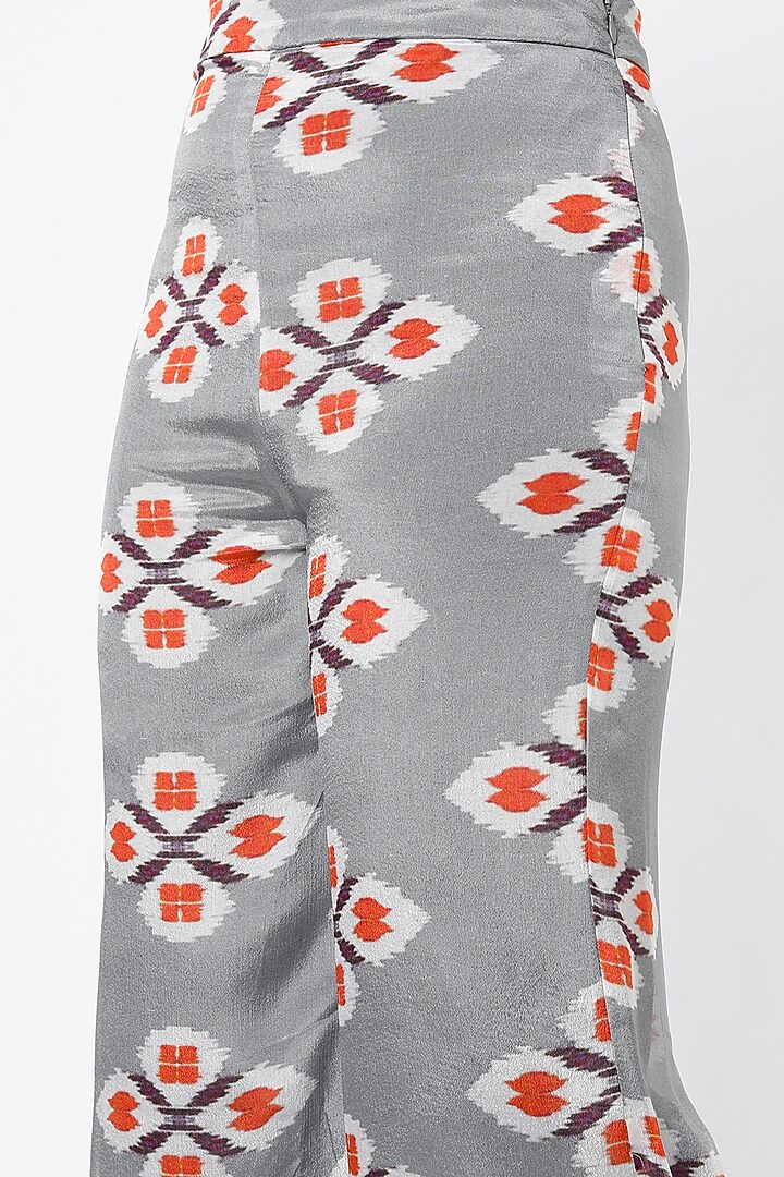 Grey & Blue Digital Printed Pants by Koai at Pernia's Pop Up Shop