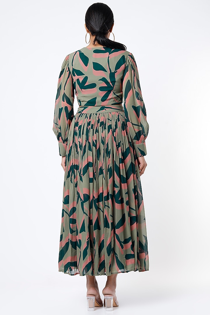 Olive Green Digital Printed Top by Koai at Pernia's Pop Up Shop