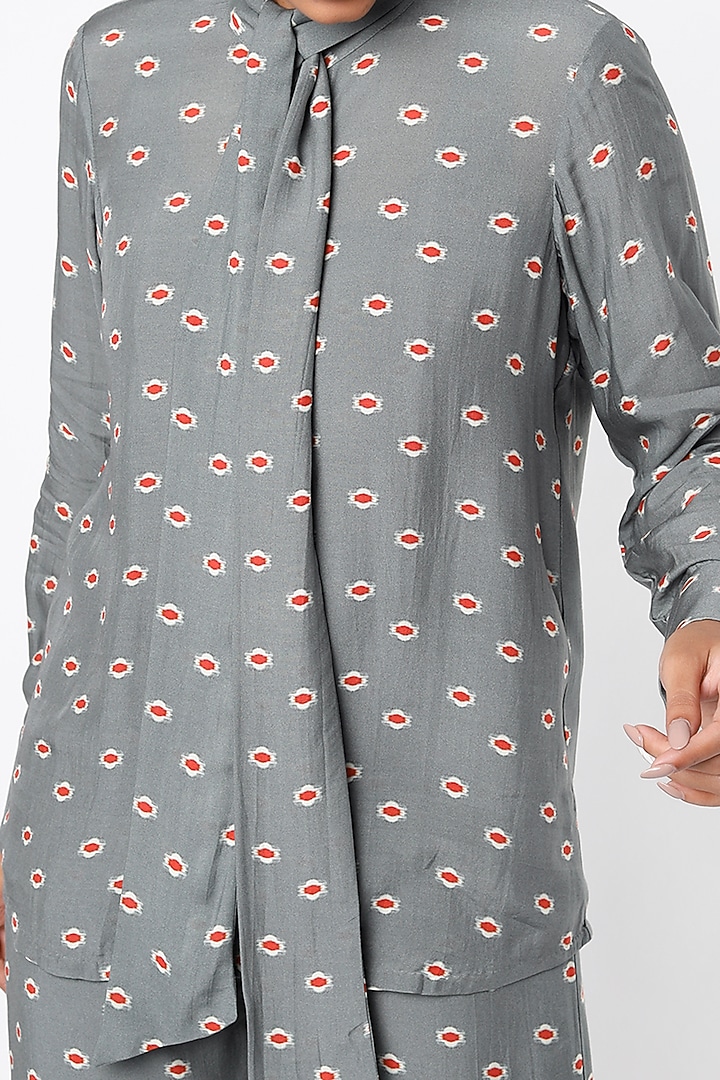 Grey Digital Printed Shirt by Koai at Pernia's Pop Up Shop