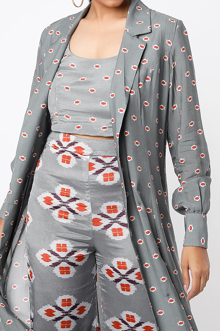 Grey Digital Printed Cape by Koai at Pernia's Pop Up Shop