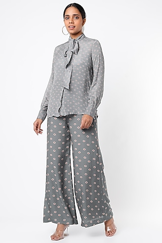 Grey Printed Shirt by Koai