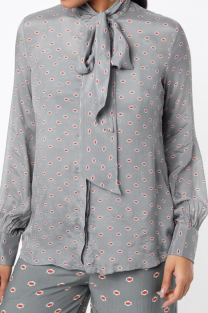 Grey Printed Shirt by Koai at Pernia's Pop Up Shop