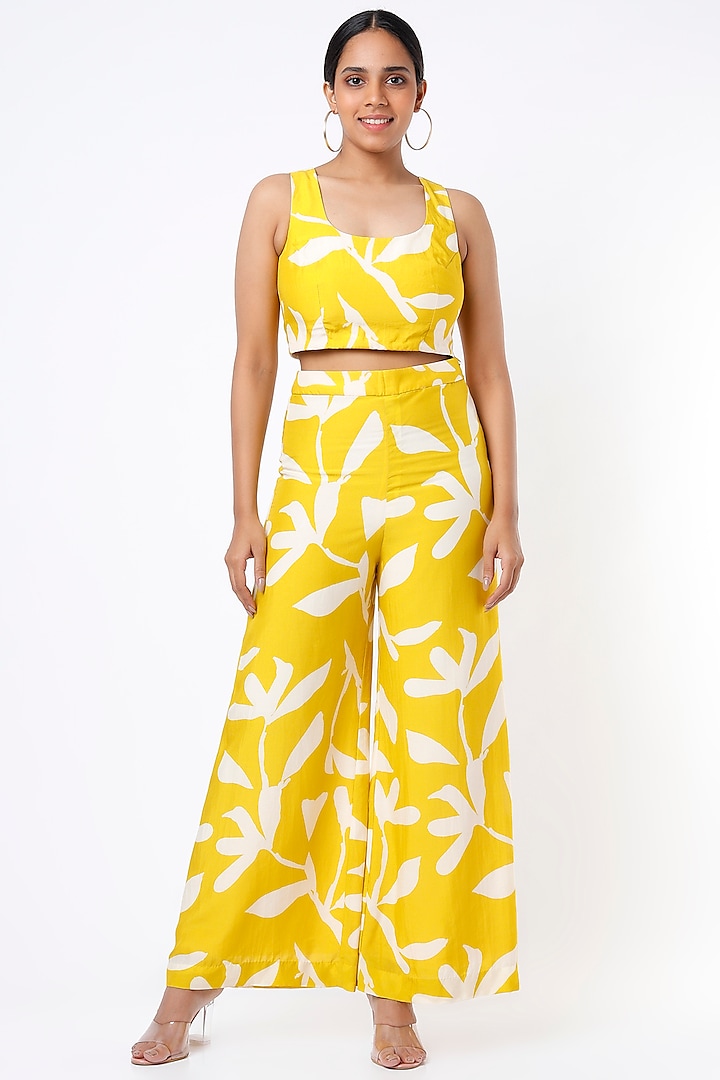 Mustard Floral Printed Bustier by Koai