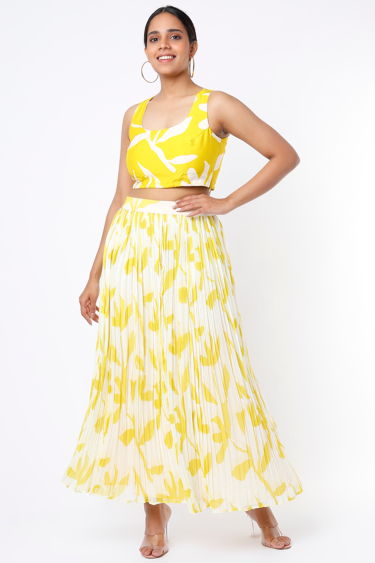 Mustard yellow chiffon maxi clearance skirt