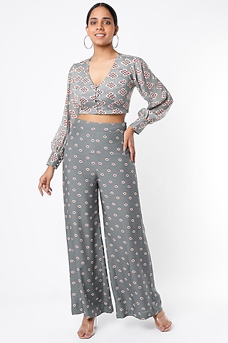Grey Digital Printed Top by Koai