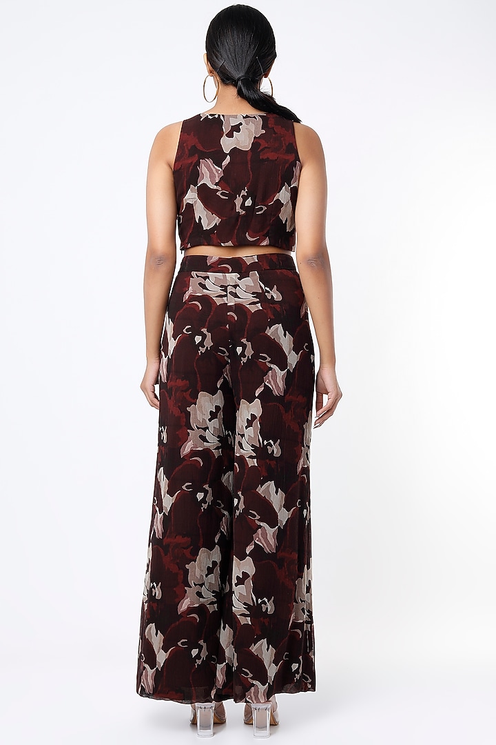 Maroon Digital Printed Bustier by Koai at Pernia's Pop Up Shop