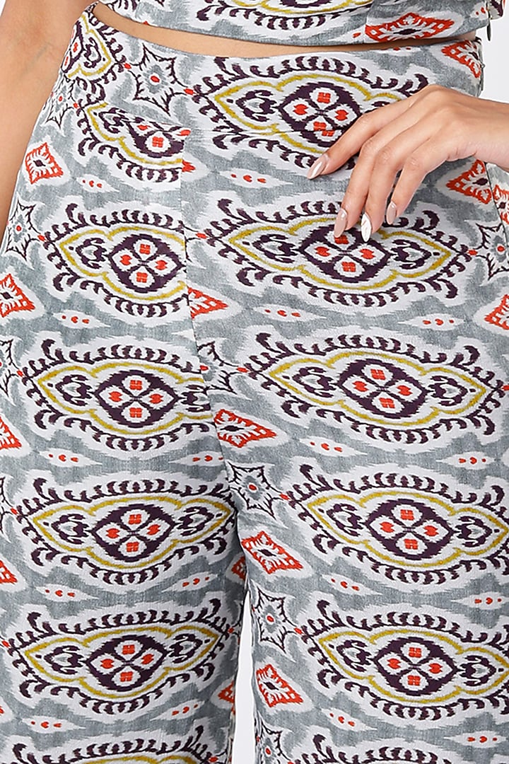 Grey & Orange Digital Printed Pants by Koai at Pernia's Pop Up Shop