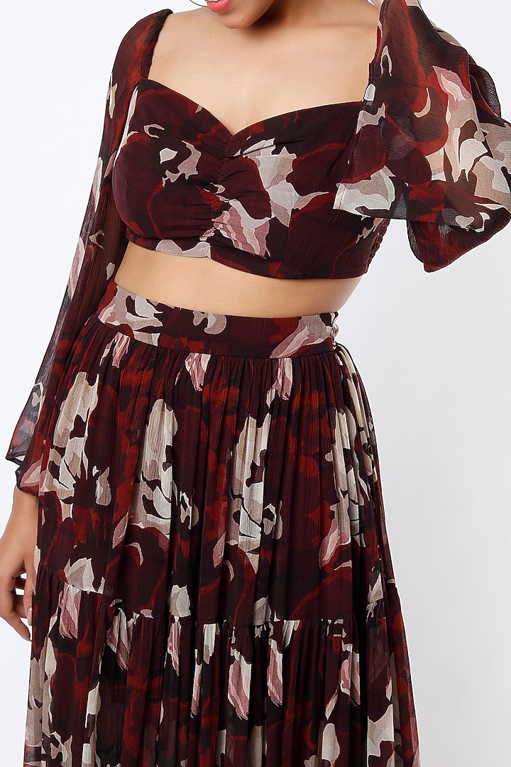 Maroon Digital Printed Top by Koai at Pernia's Pop Up Shop