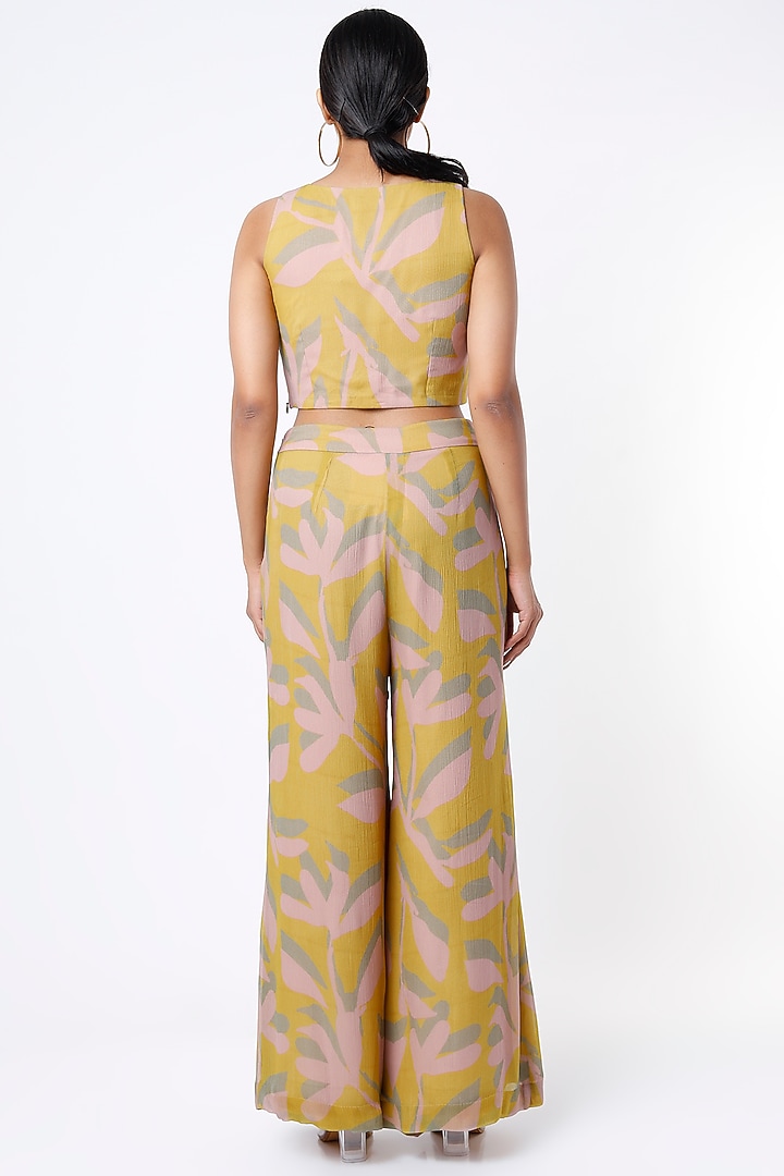 Mustard Floral Printed Bustier by Koai at Pernia's Pop Up Shop