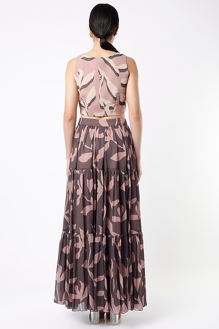 Dull Pink Printed Bustier by Koai at Pernia's Pop Up Shop