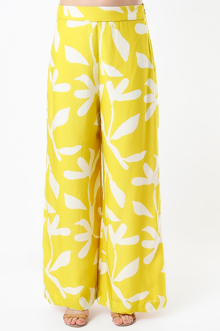 Mustard Printed Pants by Koai at Pernia's Pop Up Shop