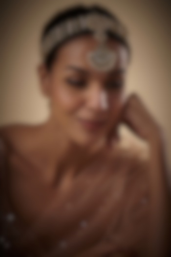 Gold Finish Pachi Kundan Polki Mathapatti by Kohar By Kanika at Pernia's Pop Up Shop