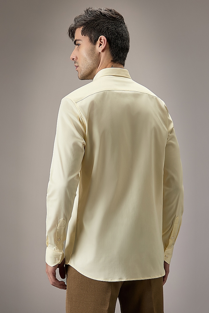 Ivory Cotton Queen Bee Hand Embroidered Party Wear Shirt by Komal Kothari at Pernia's Pop Up Shop