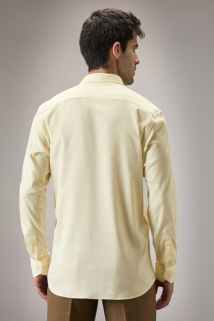 Ivory Cotton Heart Hand Embroidered Party Wear Shirt by Komal Kothari at Pernia's Pop Up Shop