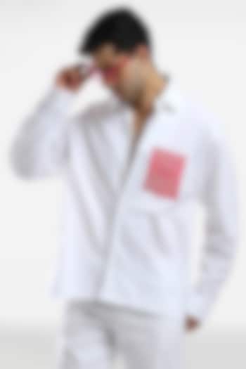 White Cotton Handcrafted Shirt by Komal Kothari