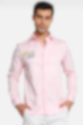 Blush Pink Embellished Shirt by Komal Kothari