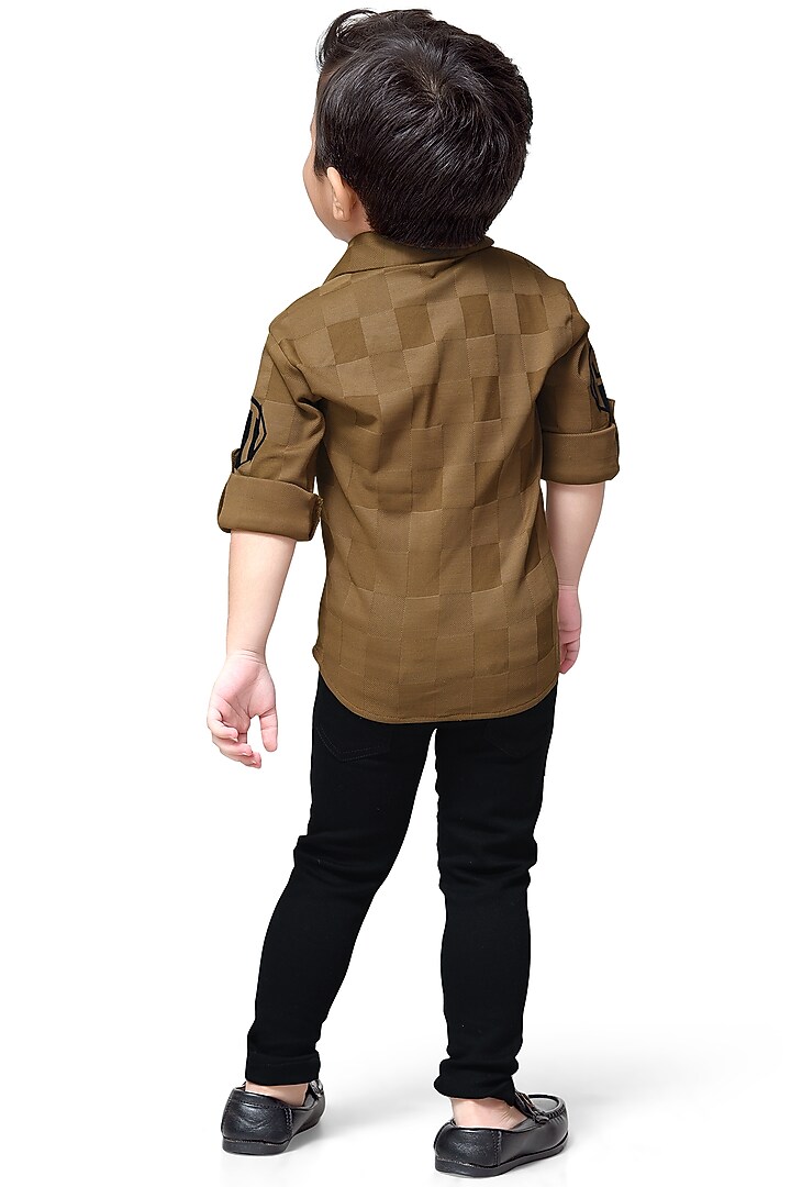 Black Cotton Mix Pant Set For Boys by Kokoons at Pernia's Pop Up Shop