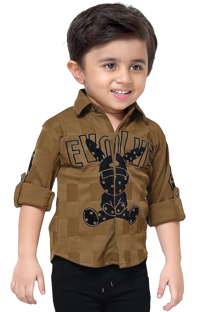 Black Cotton Mix Pant Set For Boys by Kokoons at Pernia's Pop Up Shop