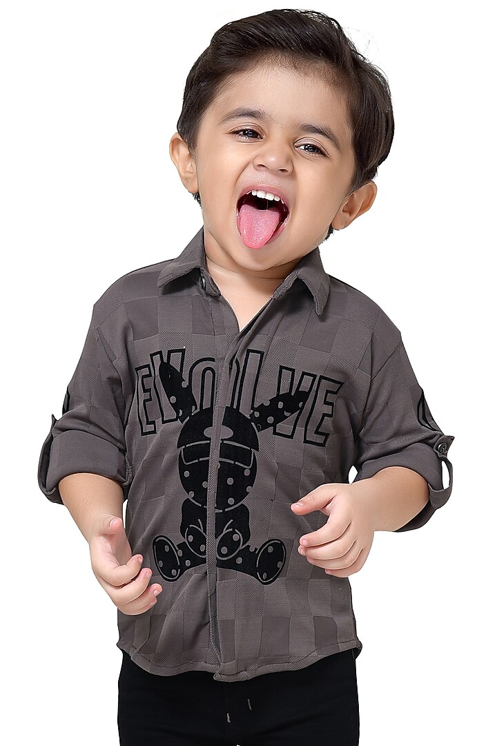 Black Cotton Mix Pant Set For Boys by Kokoons at Pernia's Pop Up Shop
