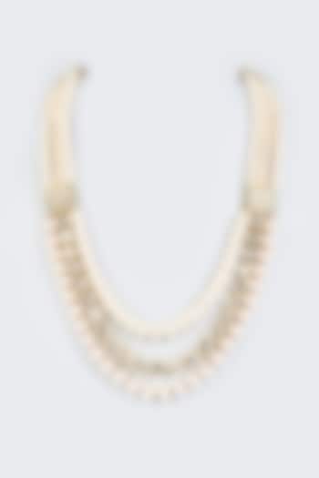 Cream Diamond Mala by KORA BY NILESH MITESH at Pernia's Pop Up Shop