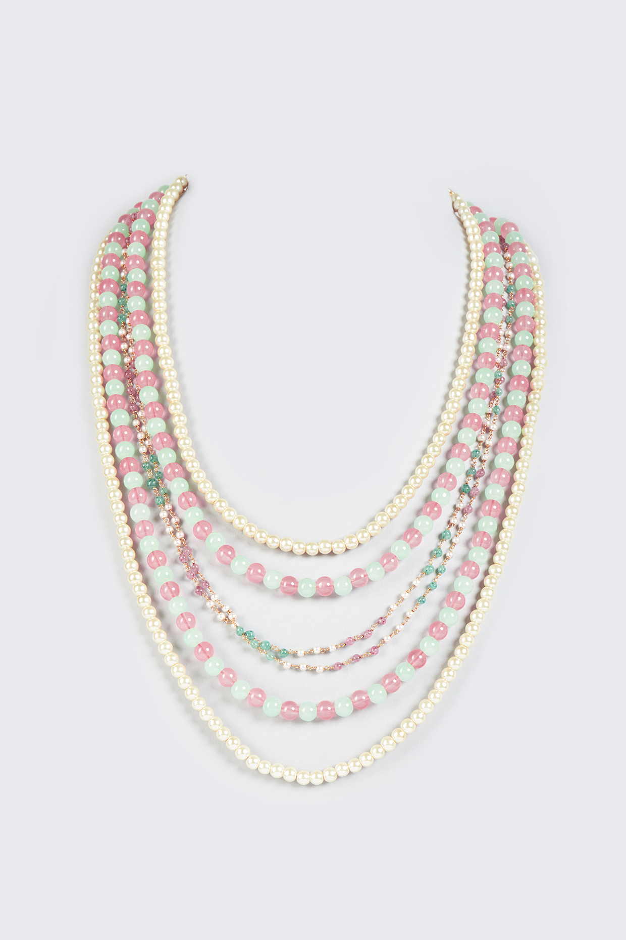 Multi-Colored Pearl Mala by KORA BY NILESH MITESH at Pernia's Pop Up Shop