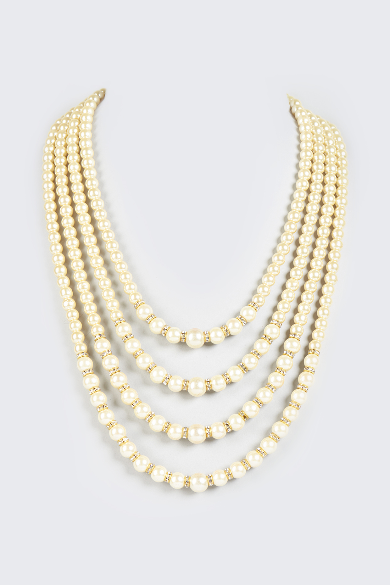 Cream Pearl Mala by KORA BY NILESH MITESH