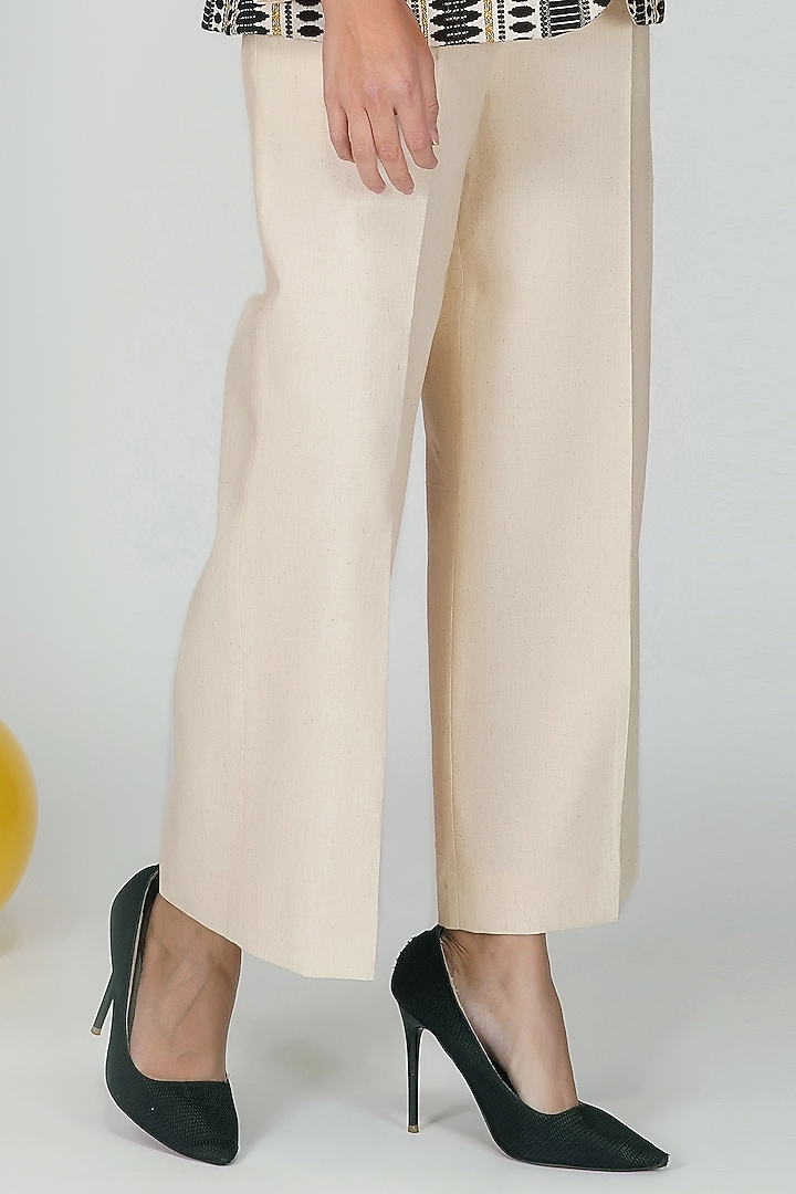 White & Black Woven Blazer Set by Kovet at Pernia's Pop Up Shop