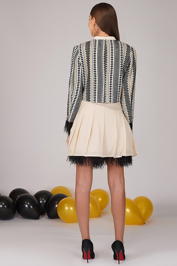 White Feather Skirt Set by Kovet at Pernia's Pop Up Shop