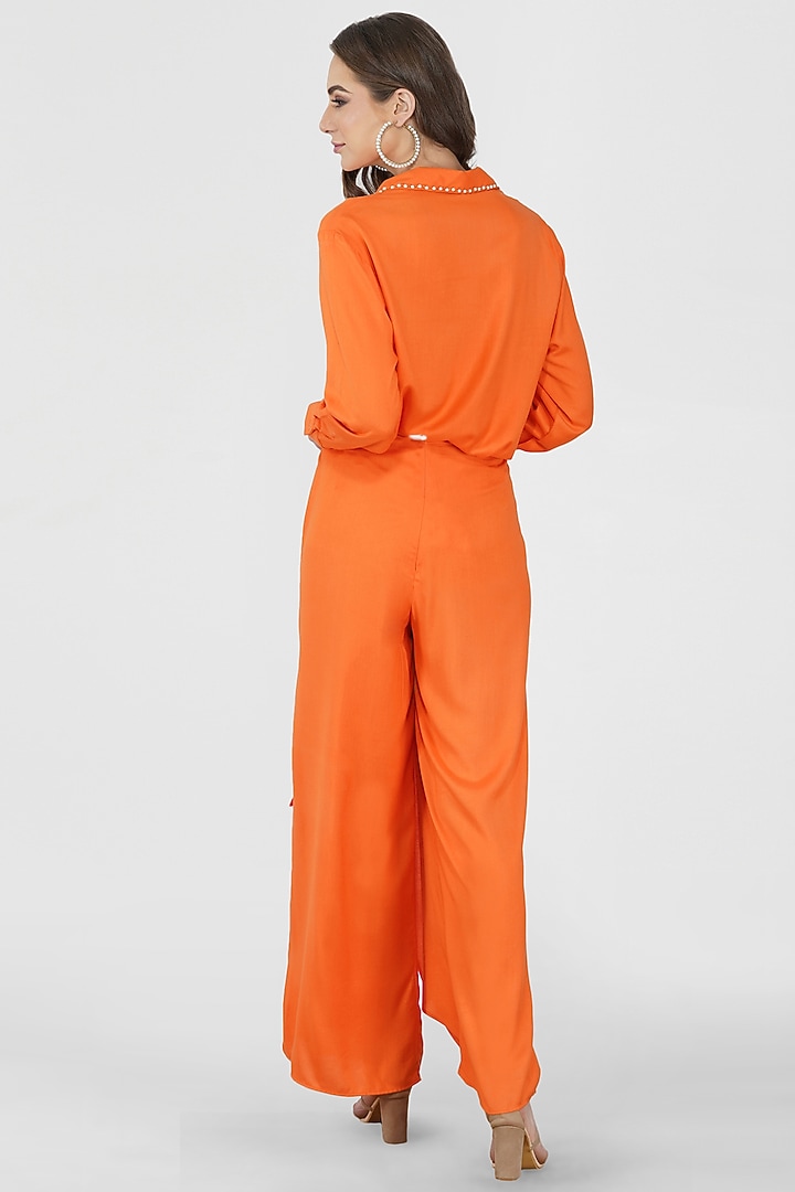 Orange Rayon Shirt by Kovet at Pernia's Pop Up Shop
