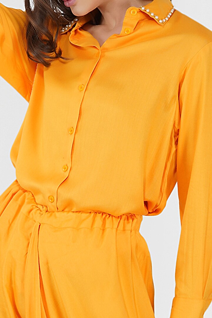 Mango Yellow Rayon Dhoti Pants by Kovet at Pernia's Pop Up Shop