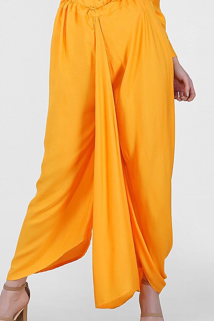 Mango Yellow Rayon Dhoti Pants by Kovet at Pernia's Pop Up Shop