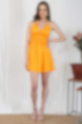 Mango Yellow Gathered Summer Dress by Kovet at Pernia's Pop Up Shop