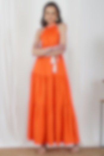 Orange Pearl Layered Summer Dress by Kovet at Pernia's Pop Up Shop