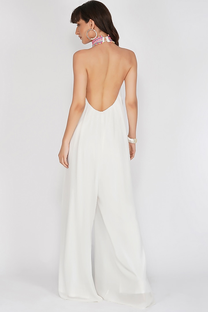 White Georgette Jumpsuit   by Kovet at Pernia's Pop Up Shop
