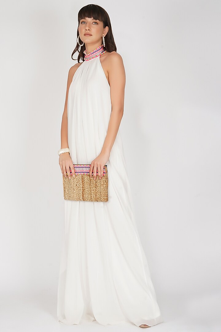 White Georgette Jumpsuit   by Kovet at Pernia's Pop Up Shop