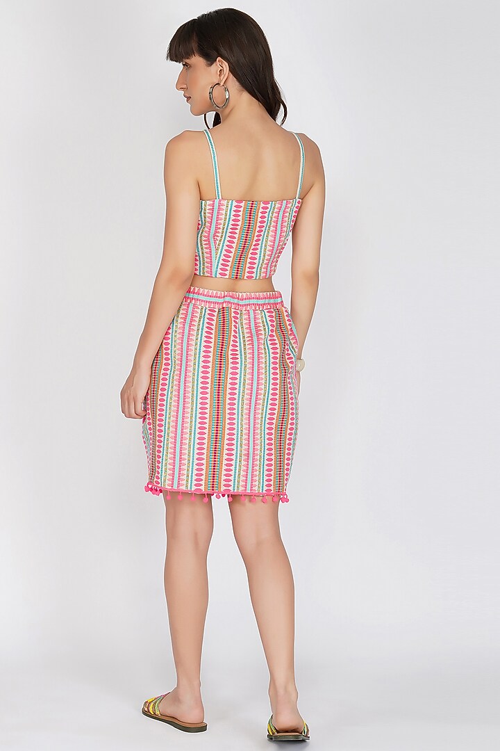 Multi-Colored Cotton Loom Skirt  by Kovet at Pernia's Pop Up Shop