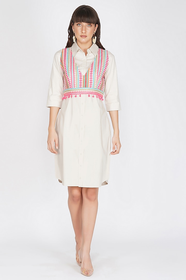 Multi-Colored Cotton Loom Crop Top by Kovet at Pernia's Pop Up Shop
