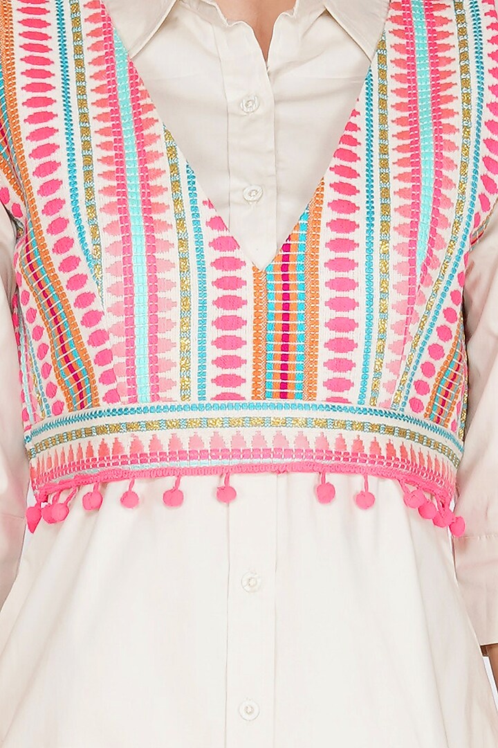 Multi-Colored Cotton Loom Crop Top by Kovet at Pernia's Pop Up Shop