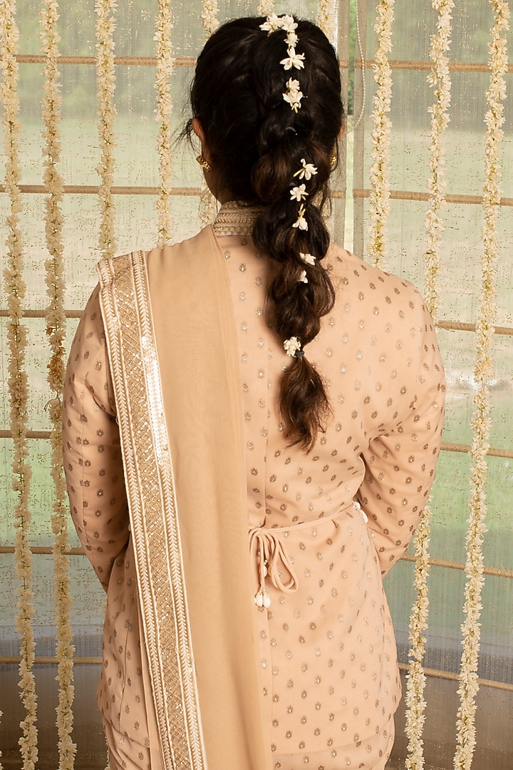 Peach Bud Embroidered Blazer Set by Kovet at Pernia's Pop Up Shop