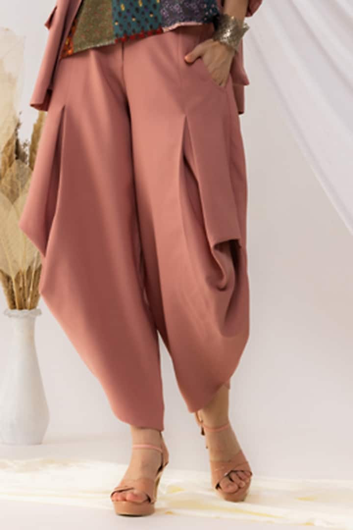 Coral Rose Banana Crepe Blazer Set by Kovet at Pernia's Pop Up Shop
