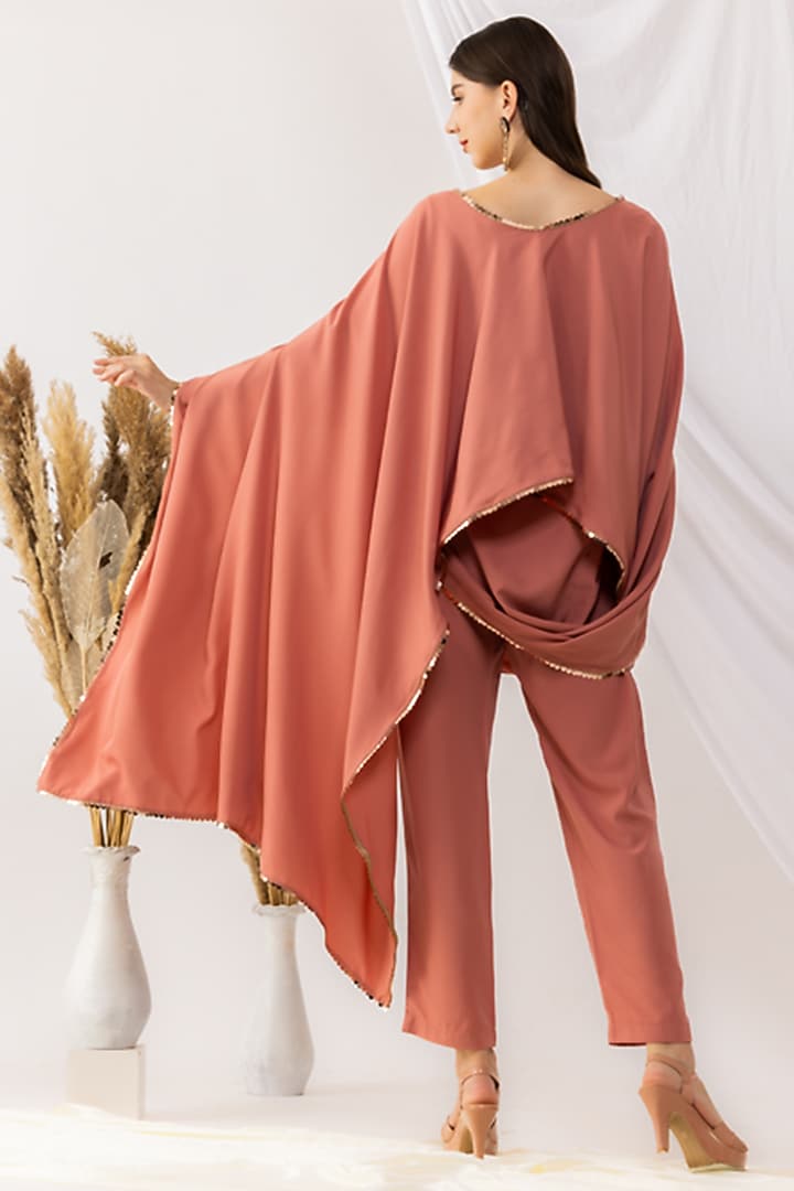 Coral Rose American Crepe Co-Ord Set by Kovet at Pernia's Pop Up Shop