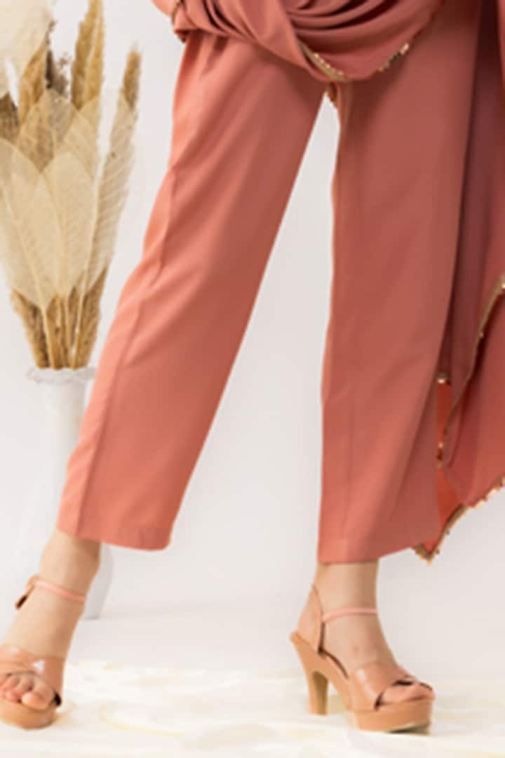 Coral Rose American Crepe Co-Ord Set by Kovet at Pernia's Pop Up Shop