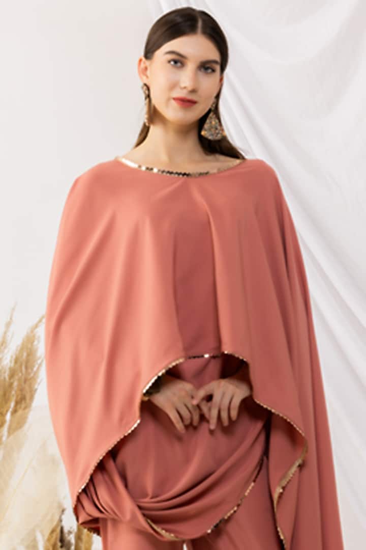 Coral Rose American Crepe Co-Ord Set by Kovet at Pernia's Pop Up Shop