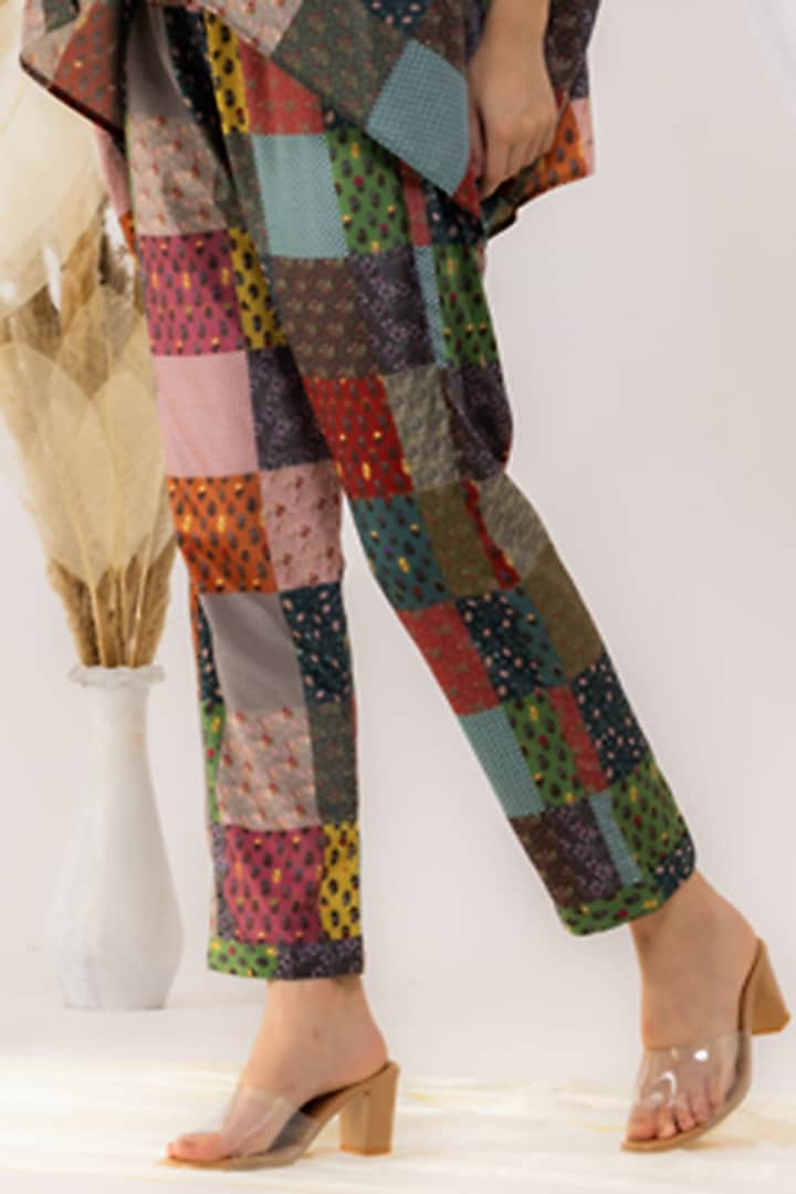 Multi Colour Crepe Silk Digital Printed Co-Ord Set by Kovet at Pernia's Pop Up Shop