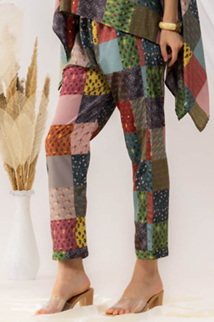 Multi Colour Crepe Silk Digital Printed Co-Ord Set by Kovet at Pernia's Pop Up Shop