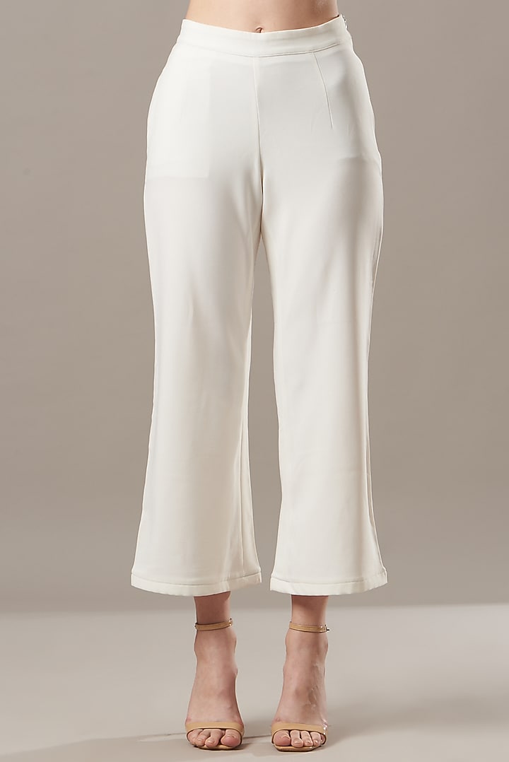 White Banana Crepe Co-Ord Set by Kovet at Pernia's Pop Up Shop