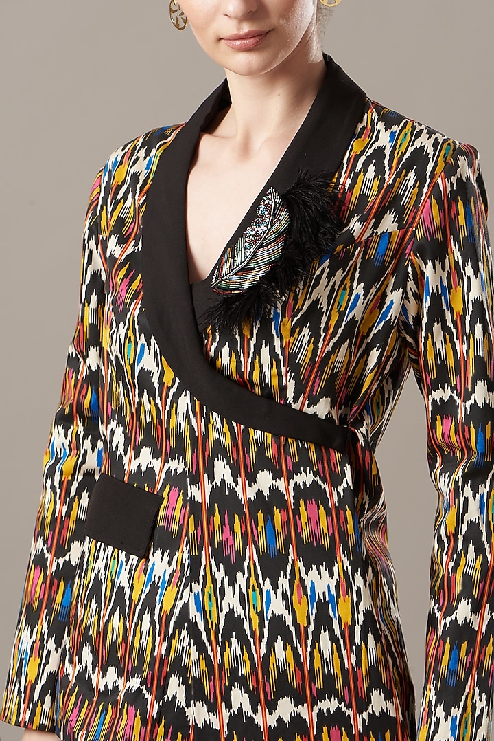 Multi-Colored Printed Blazer Set by Kovet at Pernia's Pop Up Shop