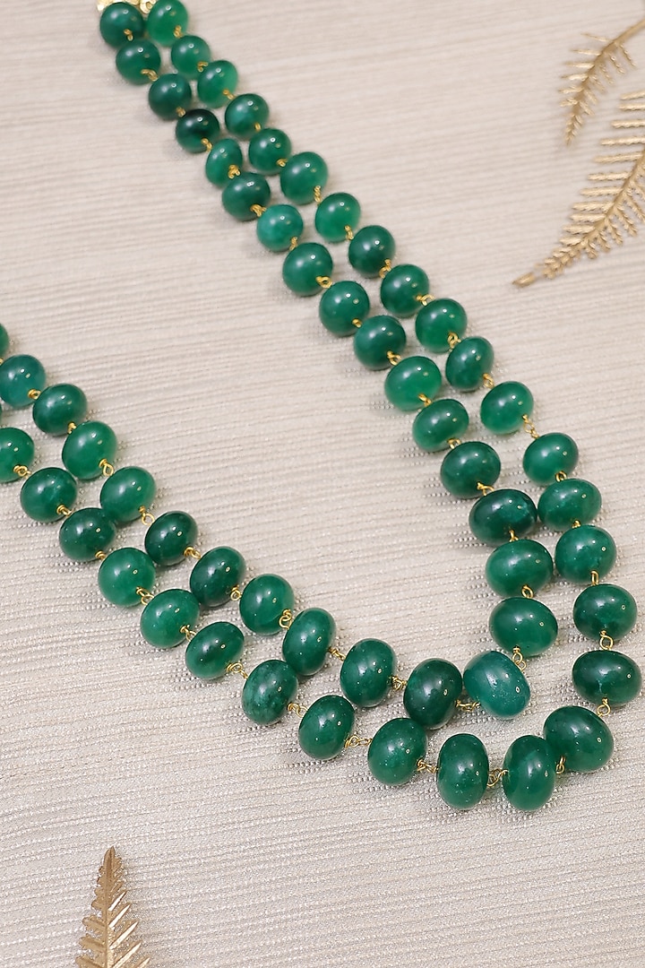 Emerald Green Pearl Mala by KRAFTSMITHS at Pernia's Pop Up Shop